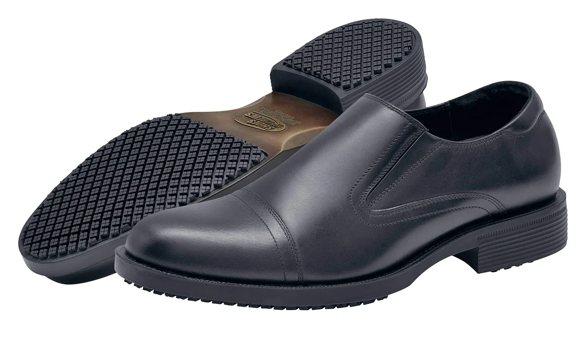 Shoes for Crews Chaussures Statesman - Chaussures en Cuir Confortables, Semelles intérieures rembourrées, Semelle antidérapante, Style Classique pour Le Bureau - pour Hommes