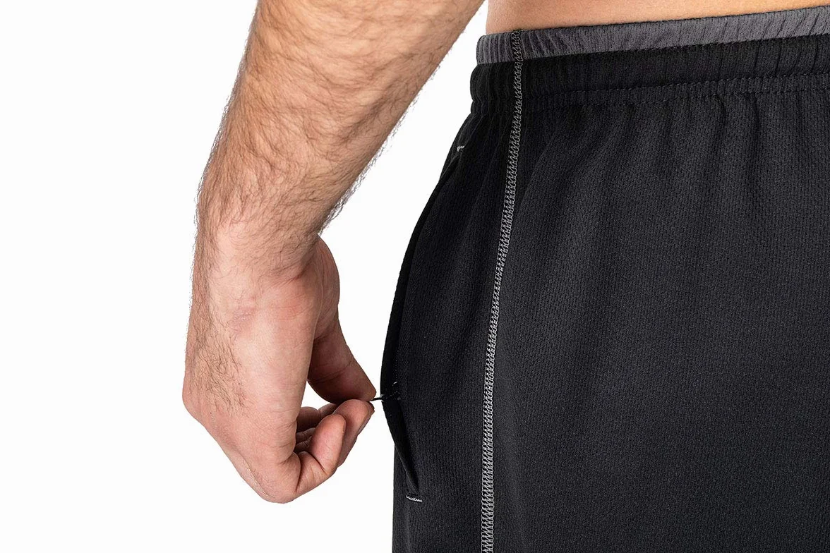 EKLENTSON Hommes Pantalon Survêtement Jogging Maille avec Poches Zippées Pantalon de Sport à Fond Ouvert