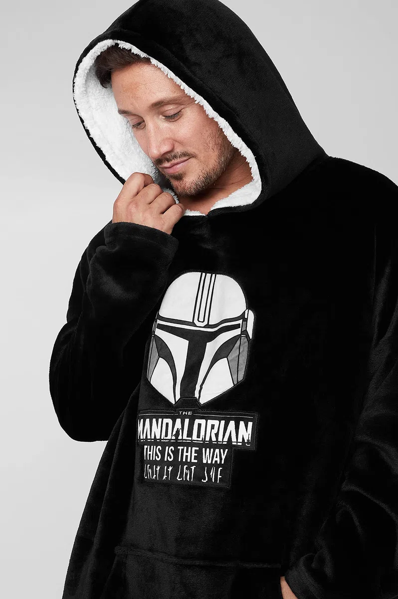 Get Trend The Mandalorian Pull Plaid Homme - Pull Oversize en Polaire Baby Yoda
