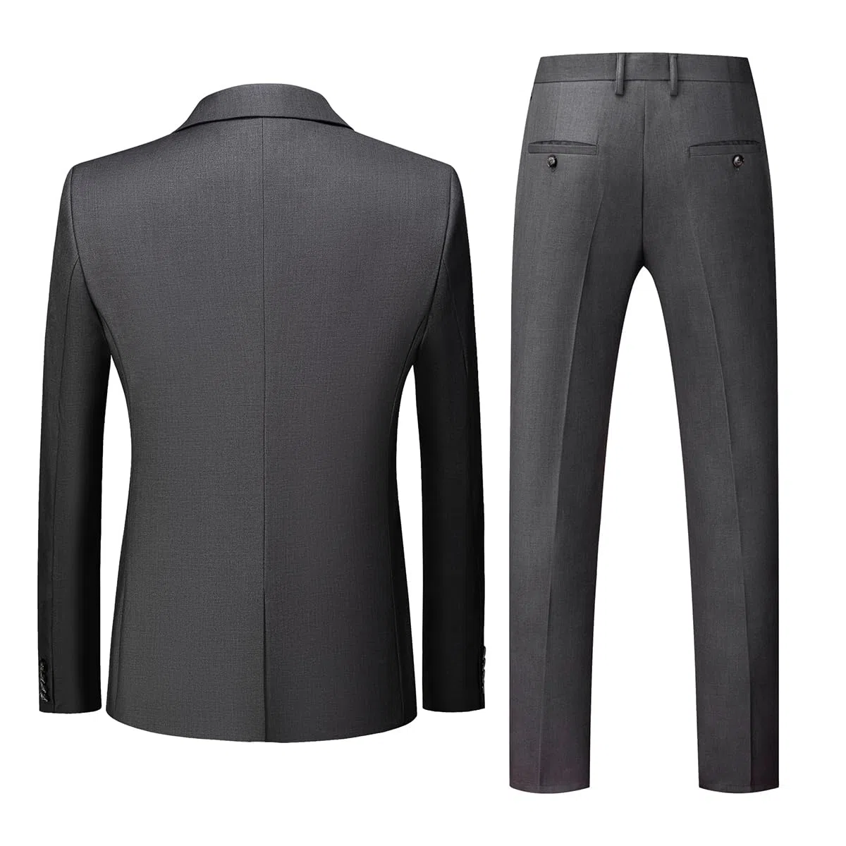 Allthemen Costume Homme Mariage 2 Pièces Slim Fit Smoking Costume Couleur Pure Casual Deux Boutons Formel Veste et Pantalon Homme