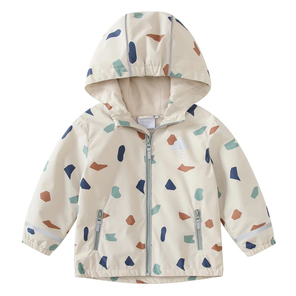 Veste Softshell pour Enfant, Manteau Imperméable Garçon, Blouson Coupe Vent à Capuche Fille, Veste Doublure en polaire, Vêtement de Pluie Enfant