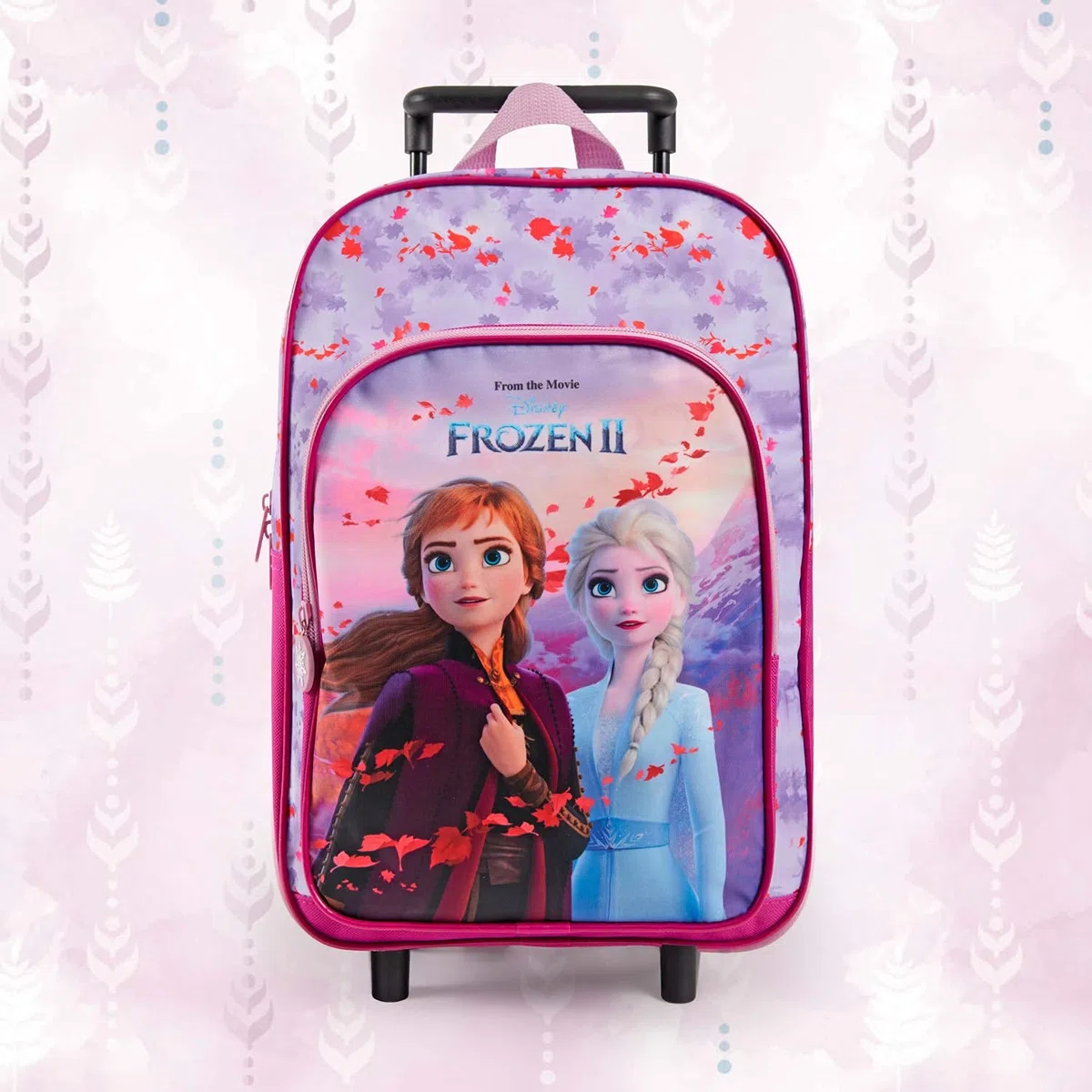 PERLETTI Disney Frozen 2 Sac à Dos avec Roues Amovible pour Filles - Princesses Elsa Anna Enfant Maternelle - Petit Cartable La Reine de Neiges 2 Voyages Loisirs - 36x25x12 cm