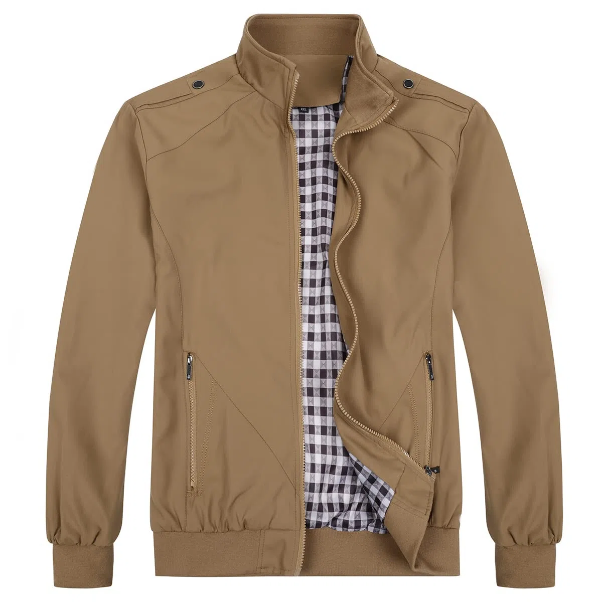 Allthemen Blouson Homme Léger Veste Militaire Chaud Jacket Casual Hiver Printemps Automne Aviateur Col Montant