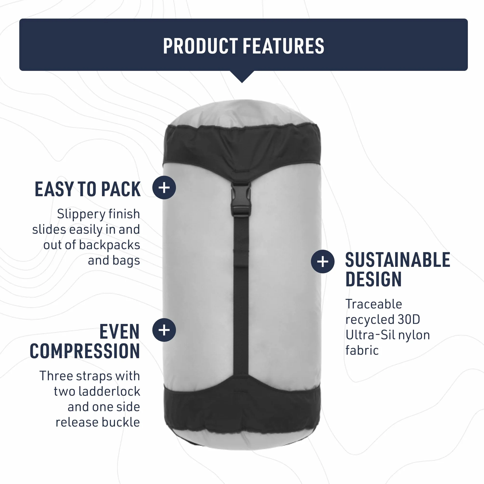 Sea to Summit Ultra-Sil Compression Sac de Rangement, Gris, 13L