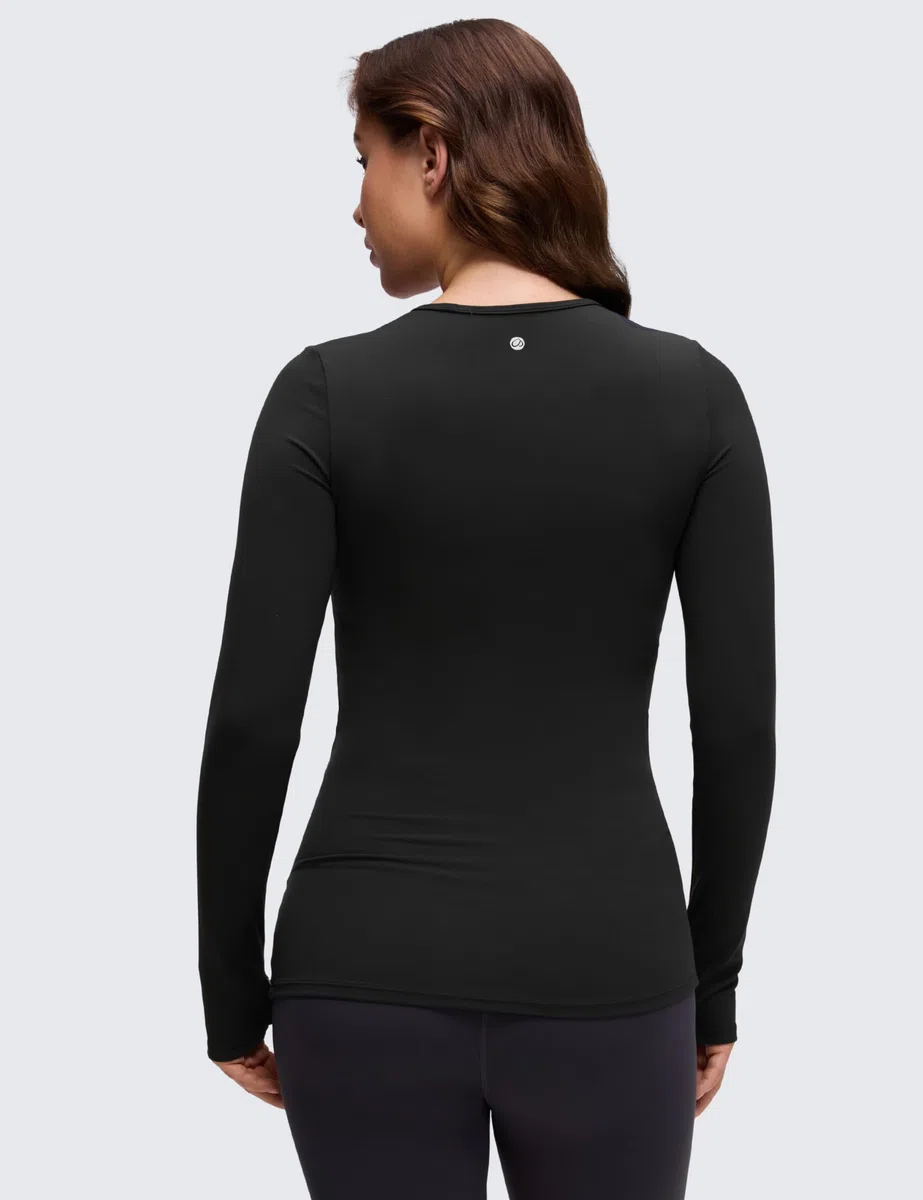 CRZ YOGA Butterluxe Chemisiers de Maternité à Manches Longues et col Rond pour Femme