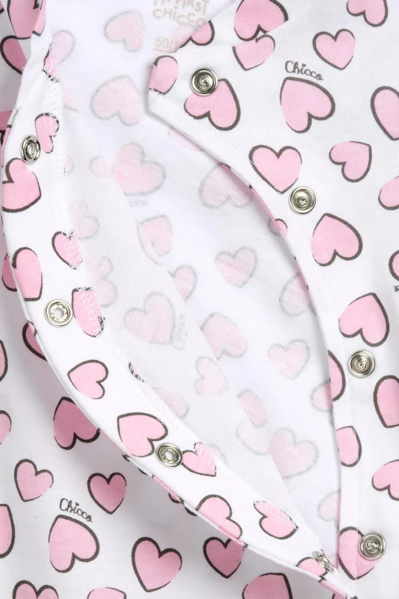 Chicco Avec Pieds Intégré en Coton Nos_3 Lot de 3 Grenouillères Bébé fille (lot de 3)