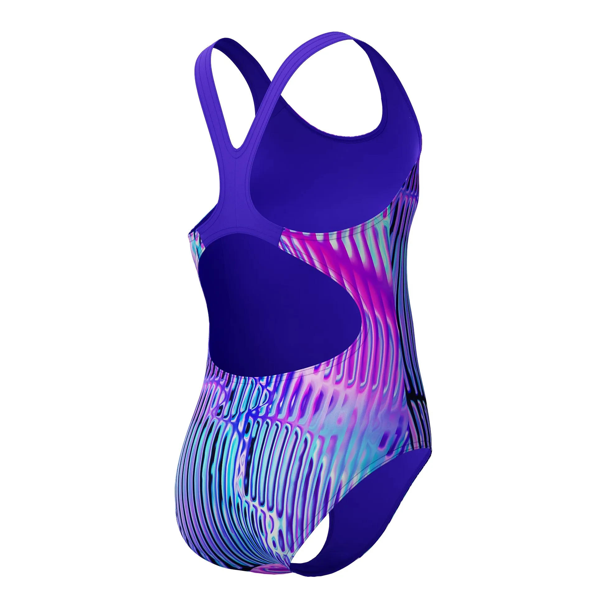 Speedo Maillot de bain pour fille avec dos nageur Bleu violet
