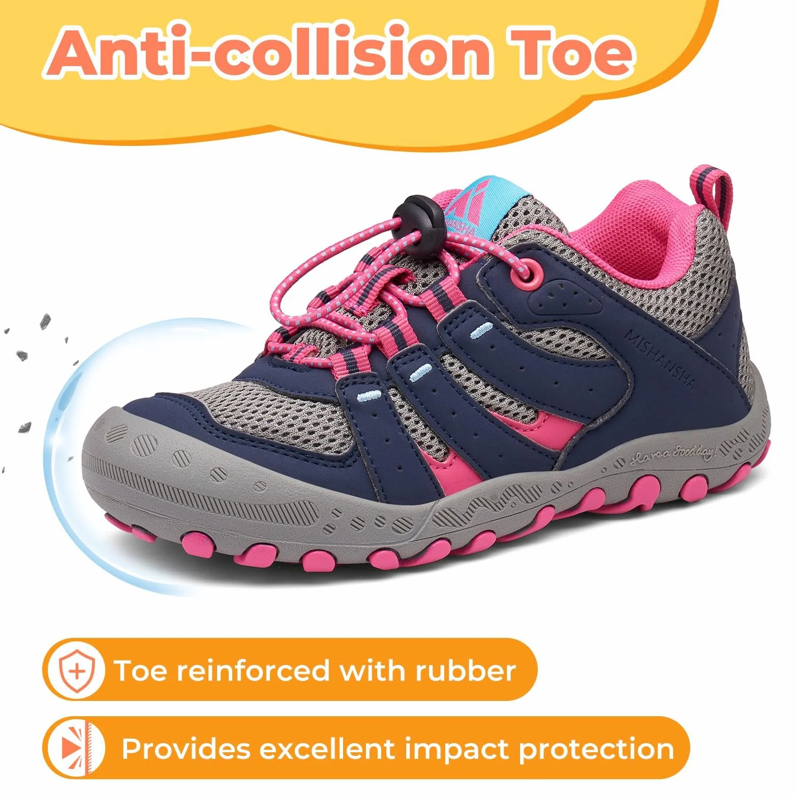 Mishansha Baskets Enfant Fille Chaussure Randonnée Respirant Chaussures de Marche Outdoor Sneakers GR.24-38