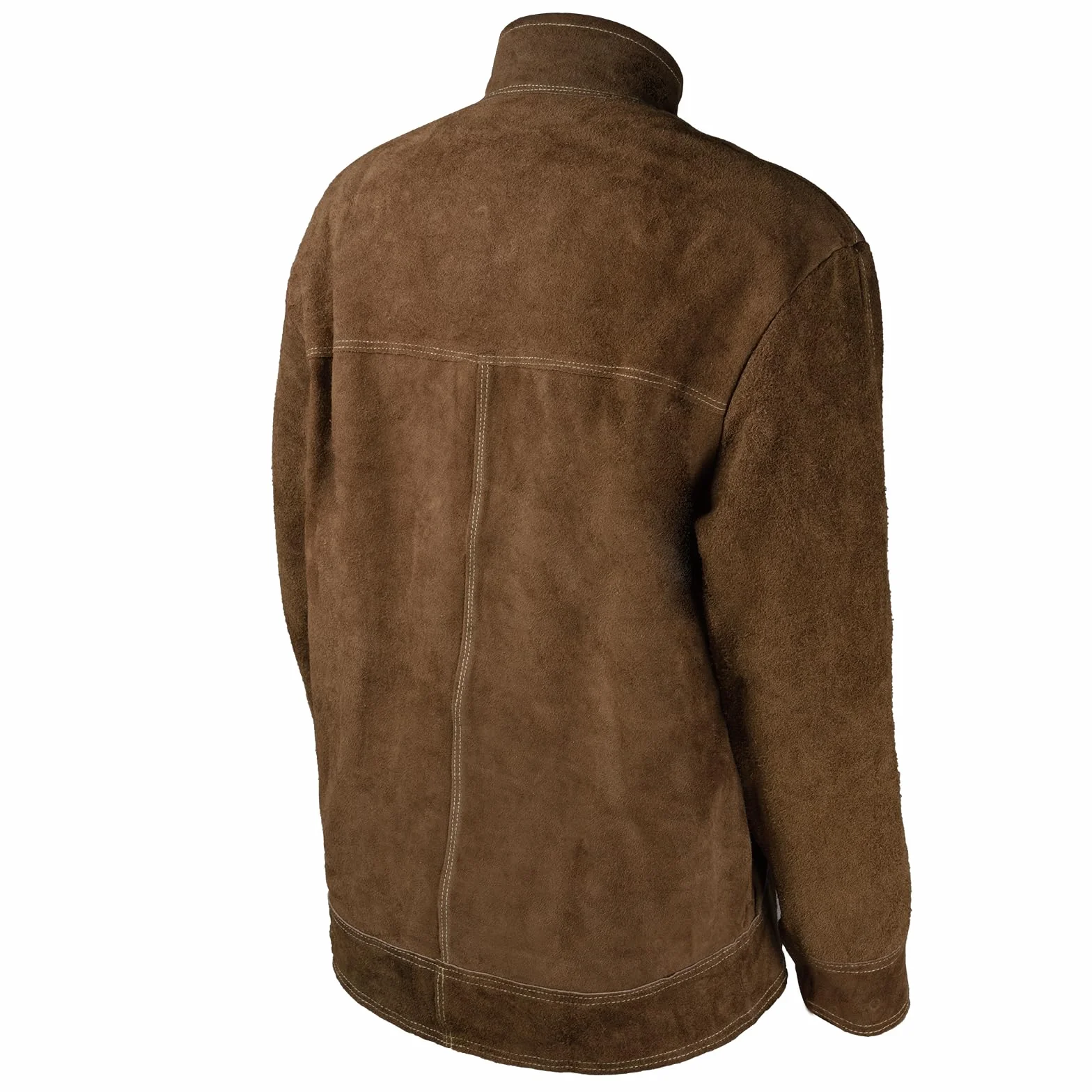 YESWELDER Veste de soudage en cuir Vestes de soudeur robustes pour hommes et femmes Manteau de soudage résistant à la chaleur et à la flamme