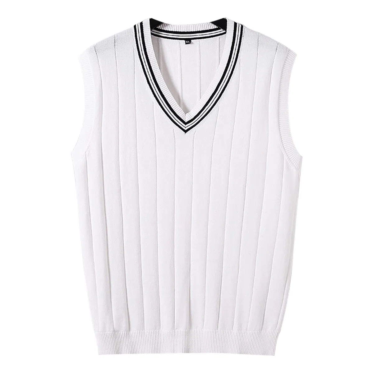 Pulls sans Manches Homme Pull à col-V Tricoté Gilet Élégant