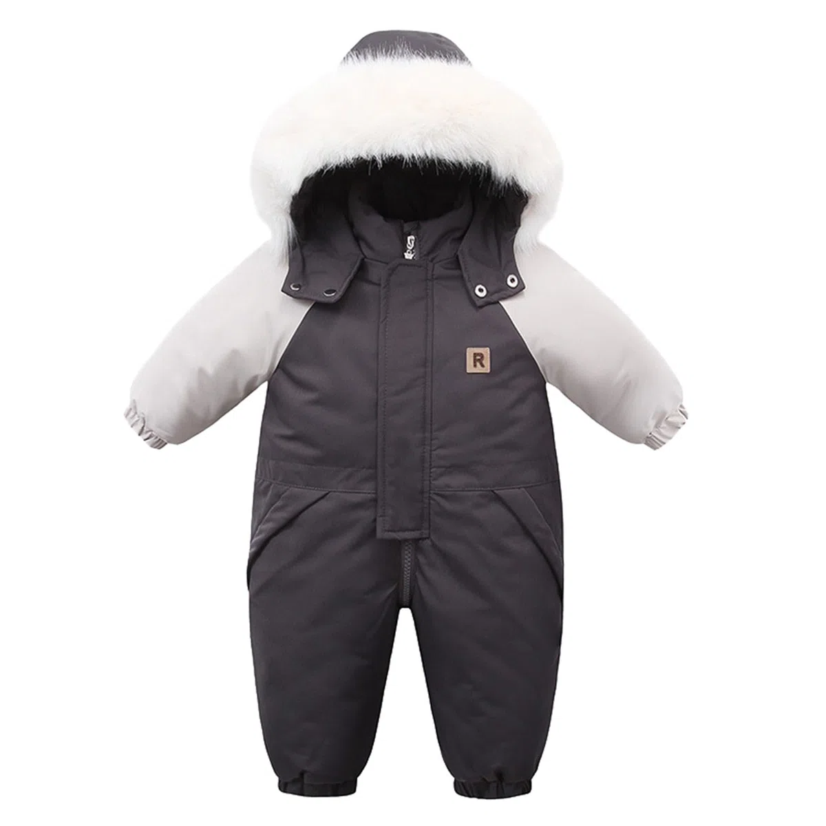Generisch Bébé garçon fille hiver épais avec manteau, veste, combinaison de neige pour tout-petit, coupe-vent, chaud, vêtements d'extérieur, vêtements de neige