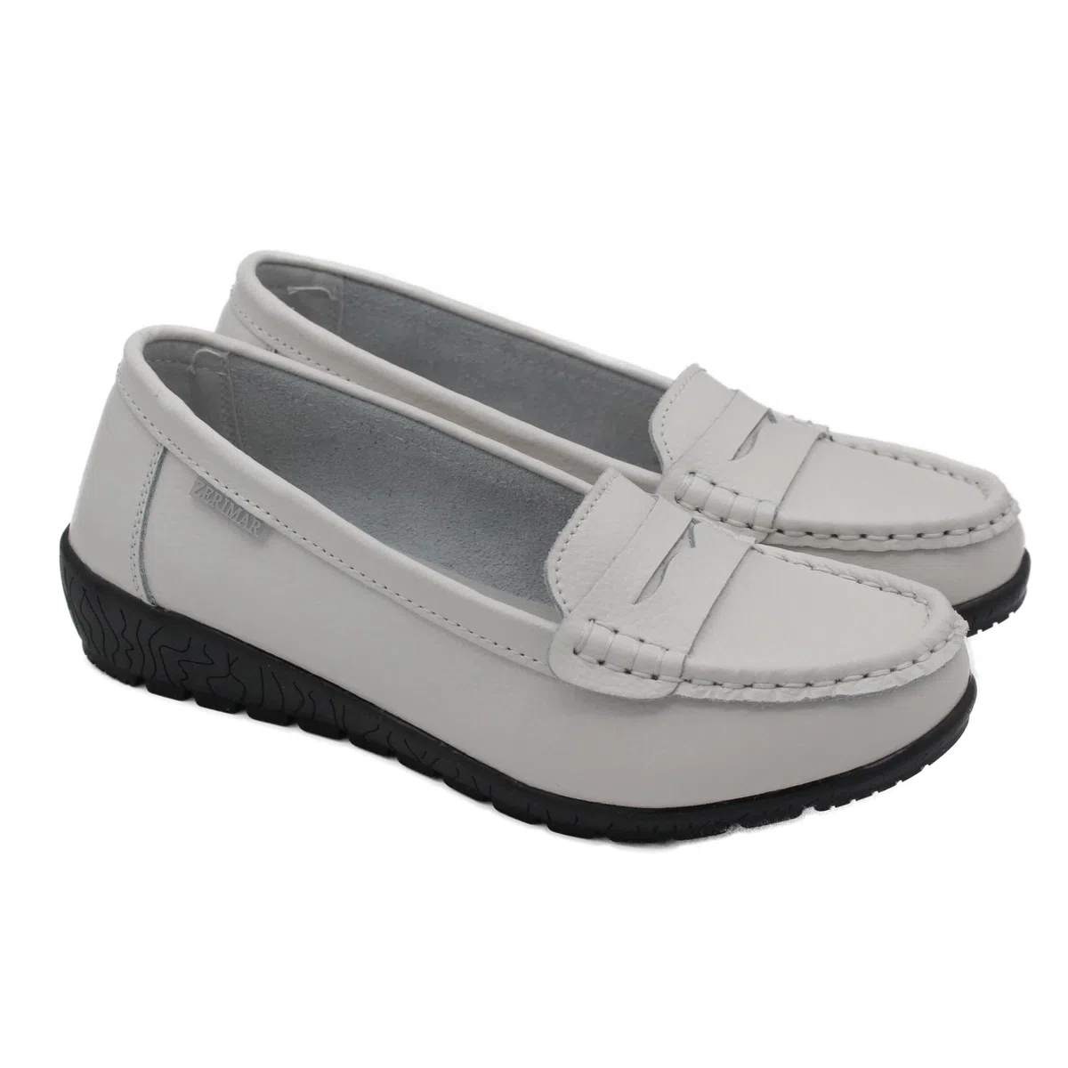 Zerimar Mocassins en Cuir pour Femmes | Semelle en Caoutchouc antidérapante | Semelle intérieure rembourrée très Confortable | Hauteur du Talon 3,5 cm