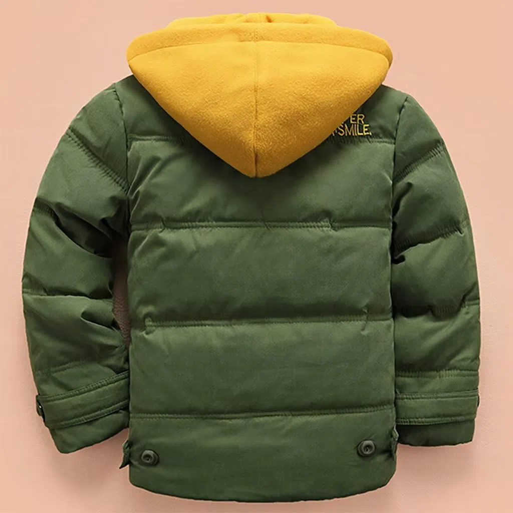 linboo Doudoune Enfant Garçon Manteau de Duvet Blouson Chaud Veste d'Hiver à Capuche Sport Jacket