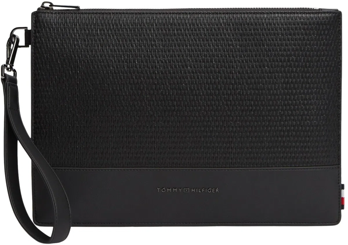 Tommy Hilfiger Pochette tissée Th AM0AM14145 pour homme, autres petits accessoires, noir (noir), taille unique