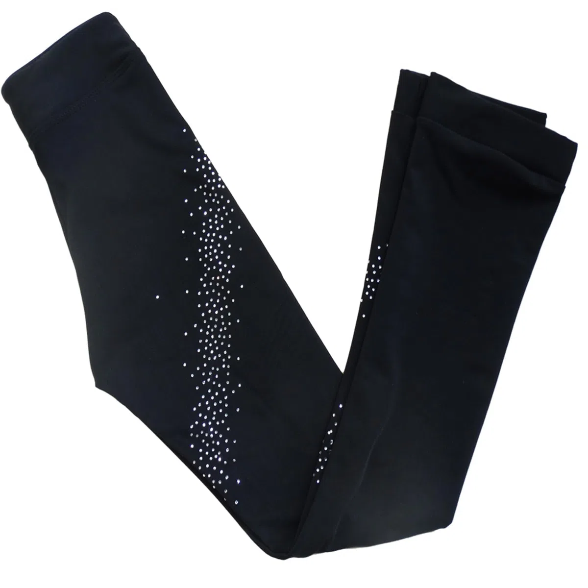 Pantalons Longs D'entraînement De Patinage Artistique pour Femmes et Filles, Collants Chauds De Qualité Supérieure, Pantalons À Strass, Leggings De Patinage pour Enfants,Noir,10 Years