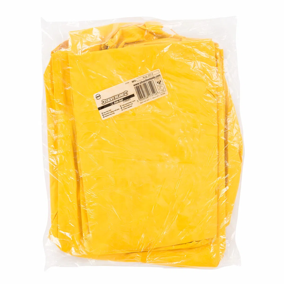Silverline 633542 - Ensemble pièce anti-pluie - Mixte adulte -Jaune - L (56 - 116 cm)