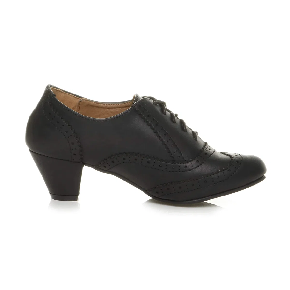 Ajvani Femmes Talon Moyen découper Lacets Richelieu Bottines Bottillons Pointure