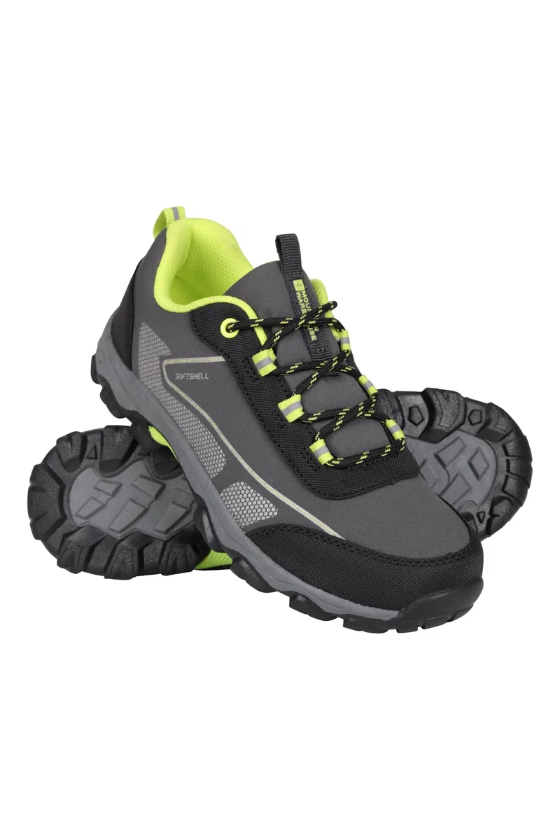 Mountain Warehouse Chaussures Softshell pour Enfants - Durables, Dessus Respirant, Doublure en Maille, Semelle Haute Traction - Printemps été, Marche