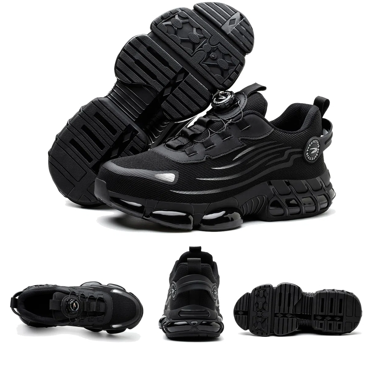 Chaussures de Sécurité Homme Confortable Baskets de Travail Protection Embout Acier Antidérapante SRC Legere Chaussures de Travail Respirante Anti-Perforation