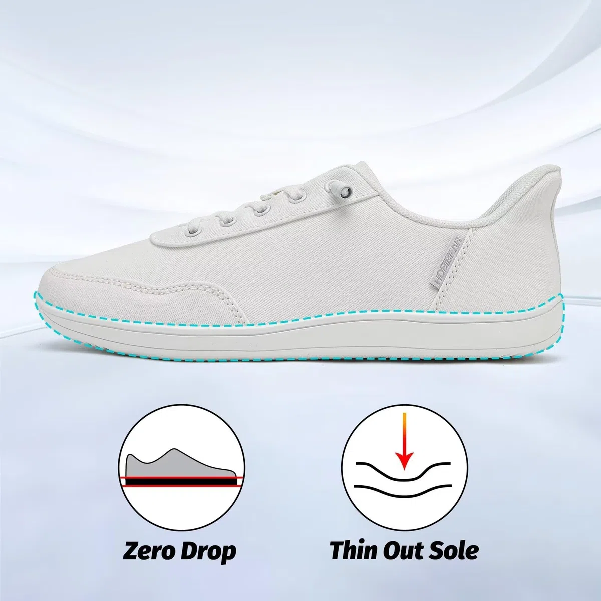HOBIBEAR Chaussures pieds nus unisexes larges à enfiler - Pour homme et femme - Minimalistes - Pour l'extérieur, le trail, la course, la marche