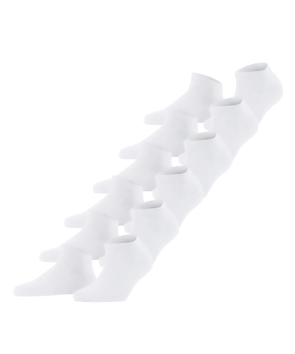 FALKE femme Happy 6-Pack socquettes respirantes coton chaussettes basses renforcées douces sur la peau couture plate aux orteils unies pour tous usages multipack lot de 6 paires