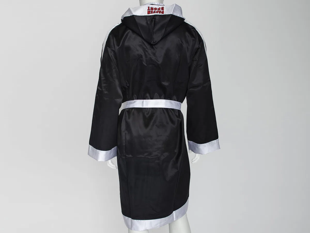 PAFFEN SPORT Peignor de Boxe avec capuche dans un look soie pour la boxe, le kickboxing, la boxe thai et autres arts martiaux