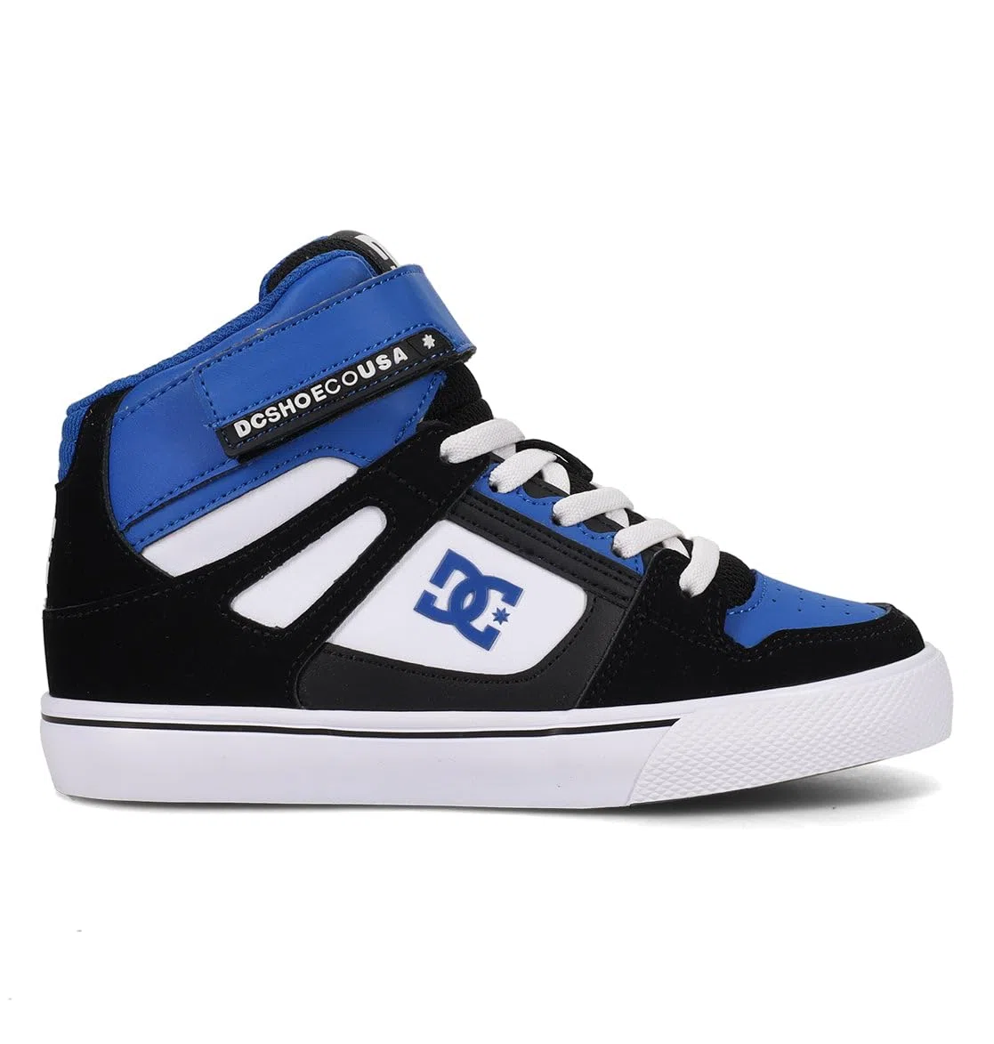 DC Shoes Pure Chaussure de Skate, Bleu/Noir/Blanc, 33 EU