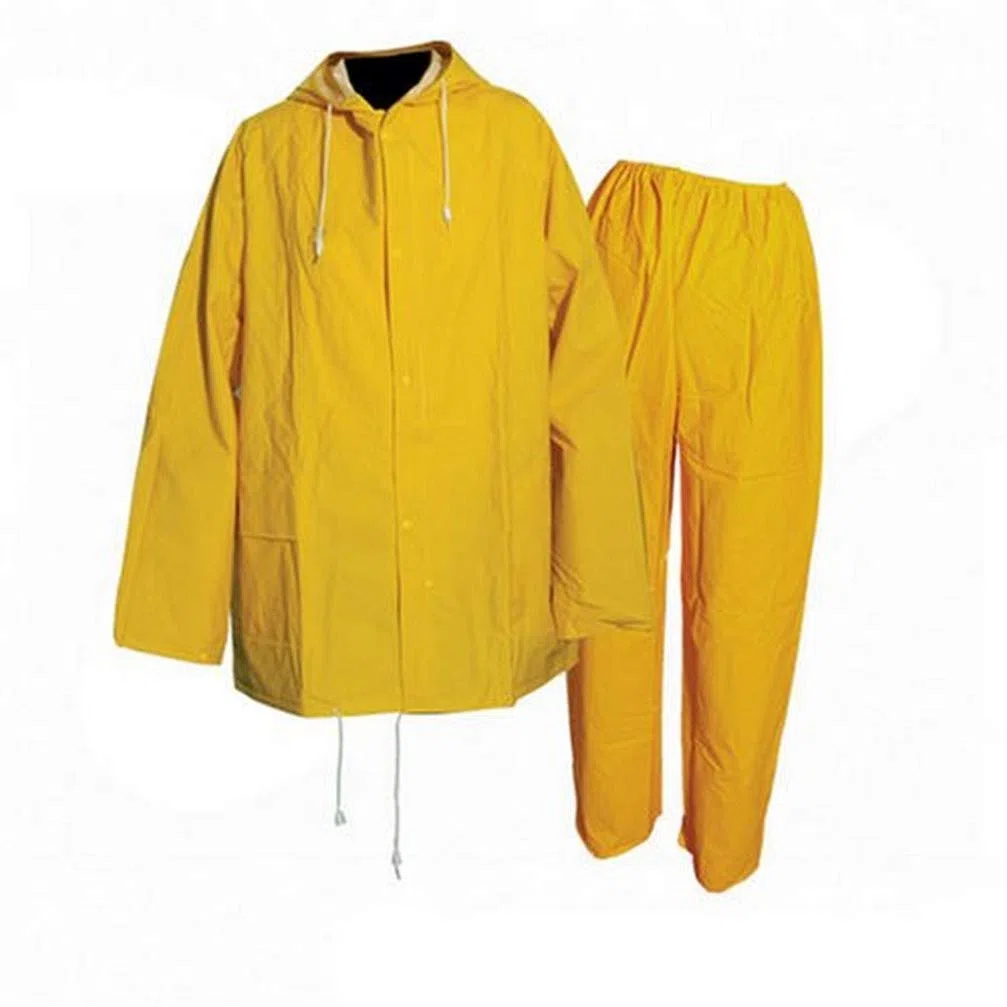 Silverline 633542 - Ensemble pièce anti-pluie - Mixte adulte -Jaune - L (56 - 116 cm)