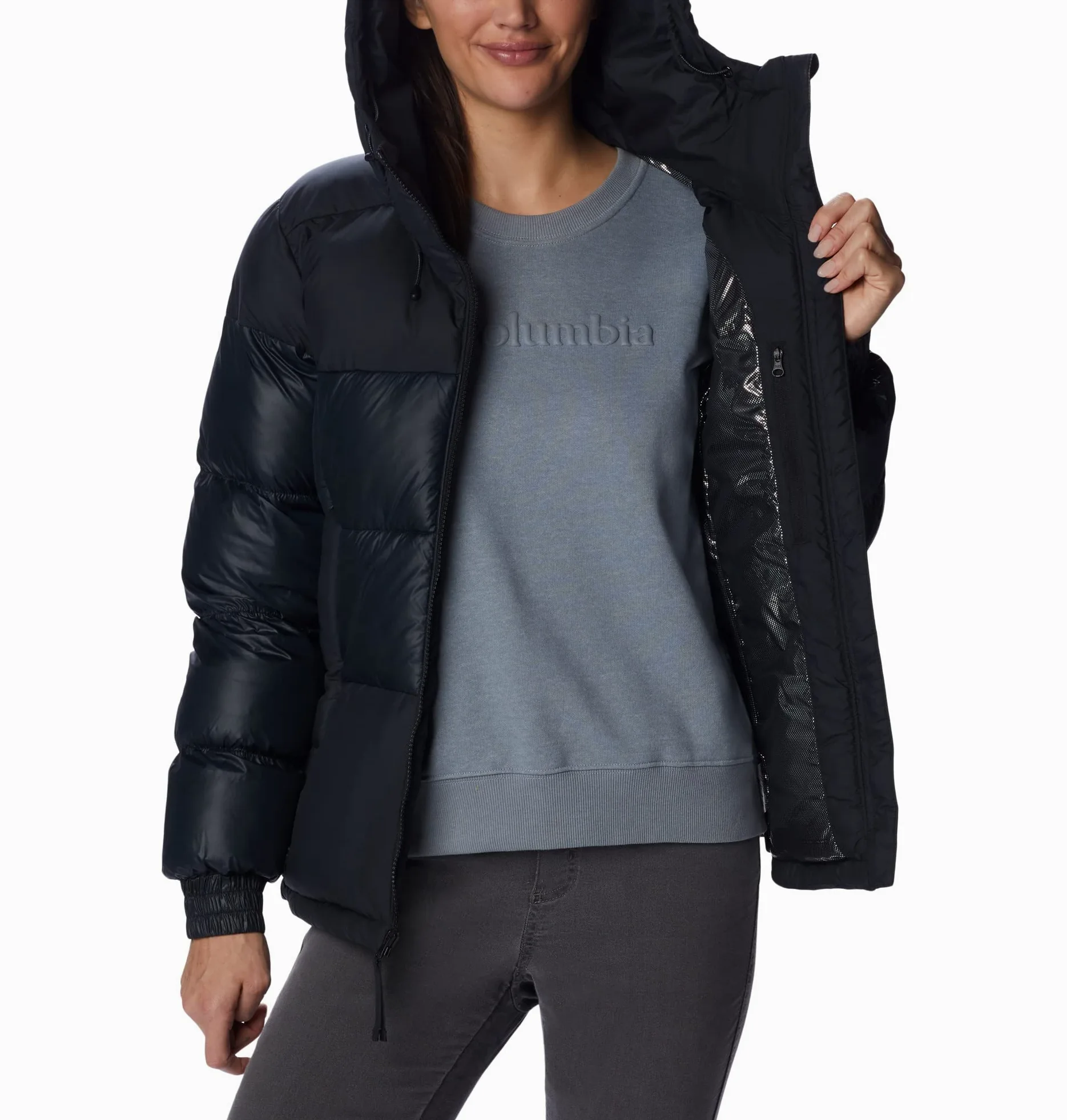 Columbia Pike Lake 2 Hooded Insulated Jacket, Doudoune À Capuche Femme, Black, Taille S