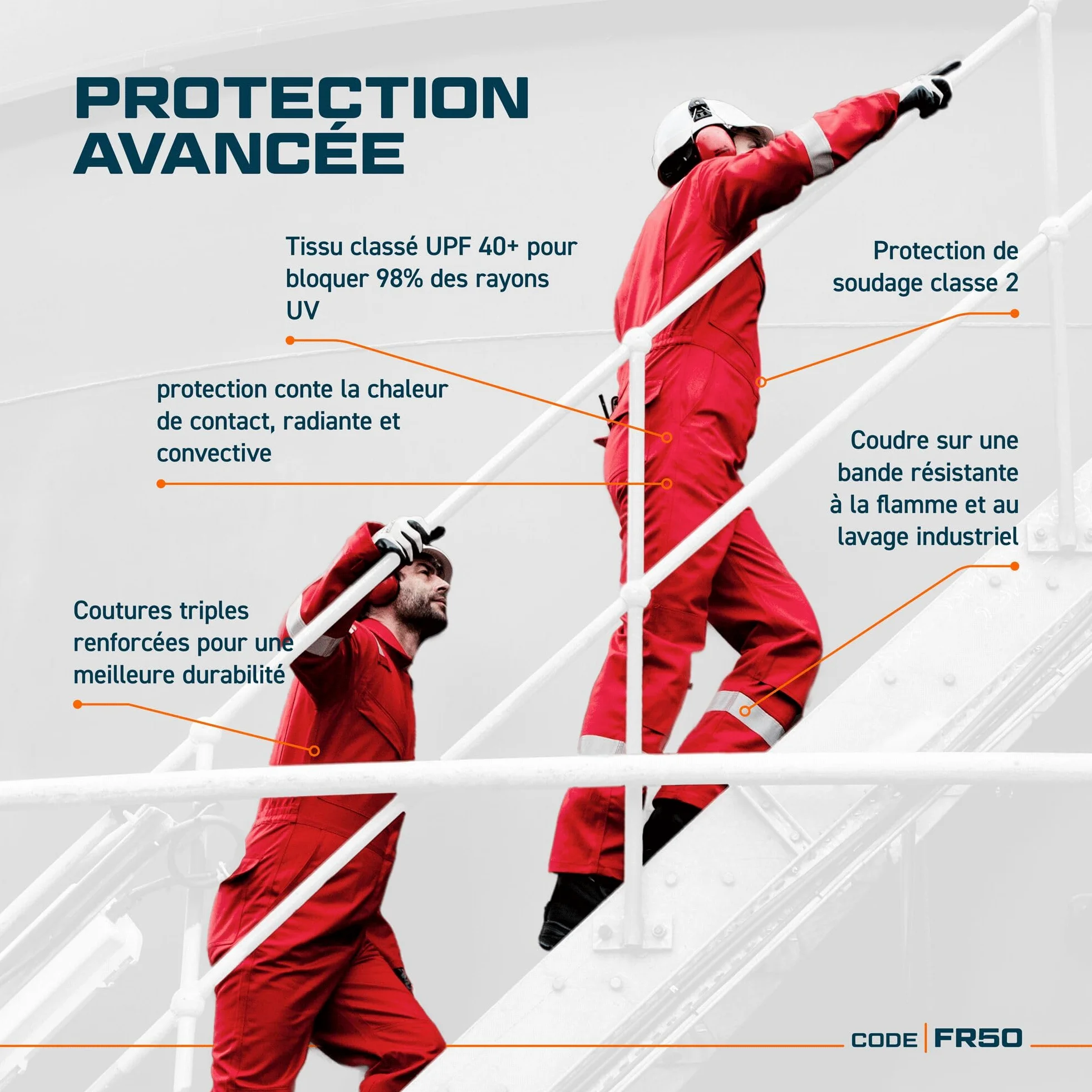 Portwest FR50 Combinaison Réfléchissante Résistante aux Flammes Antistatique et Ignifuge pour Homme avec Protection contre les Arcs Électriques 350g Noire, XXL