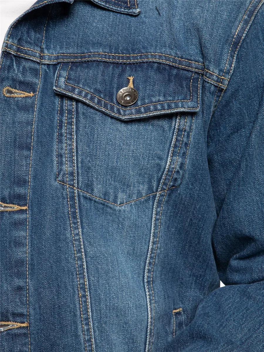 Enzo Veste en jean pour homme style western classique style camionneur vintage