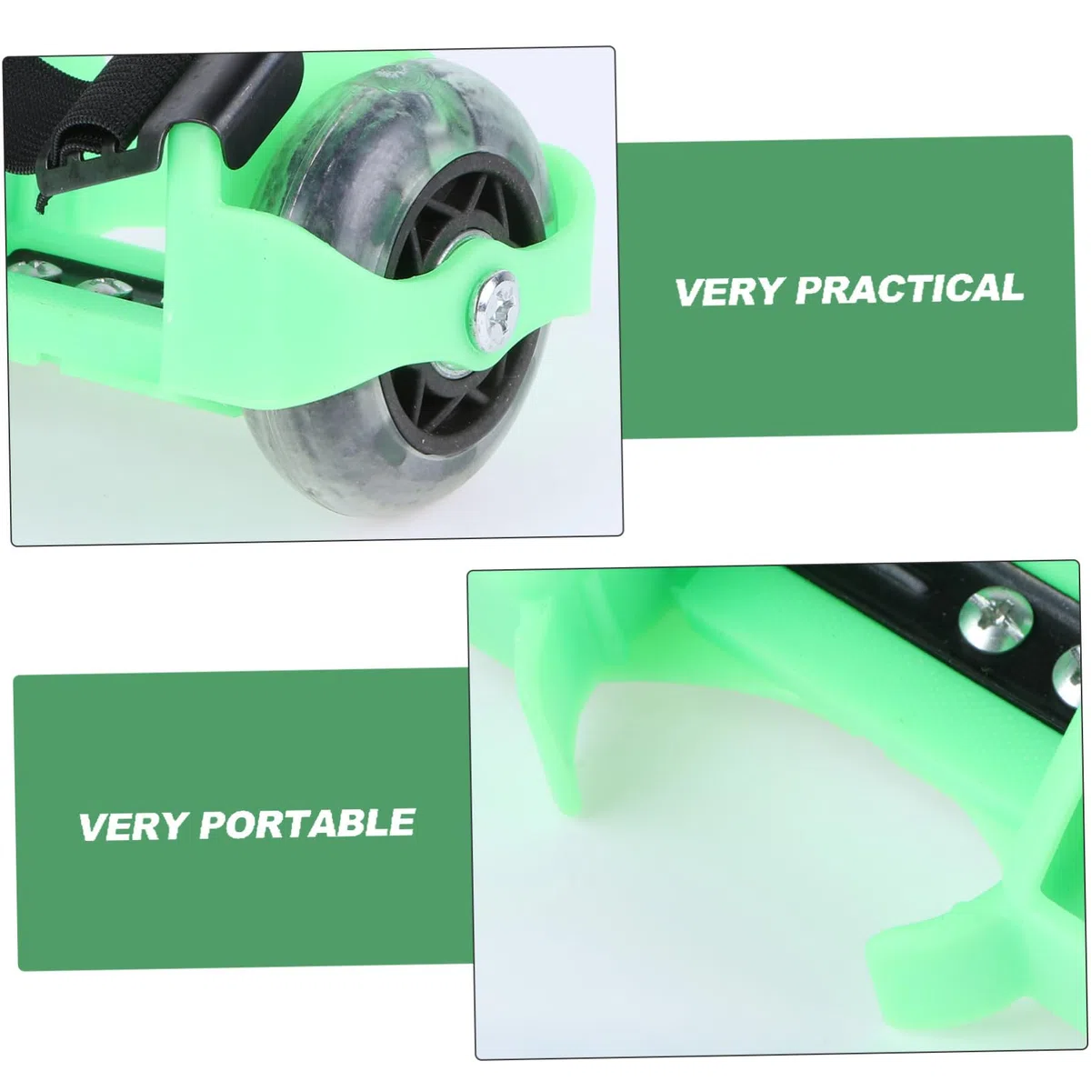 Chaussures de Patin à roulettes Garçon Fille Réglables Vertes avec Roues Lumineuses Roller Sécurisé et Confortable pour Garçon et Fille Protection et Décompression