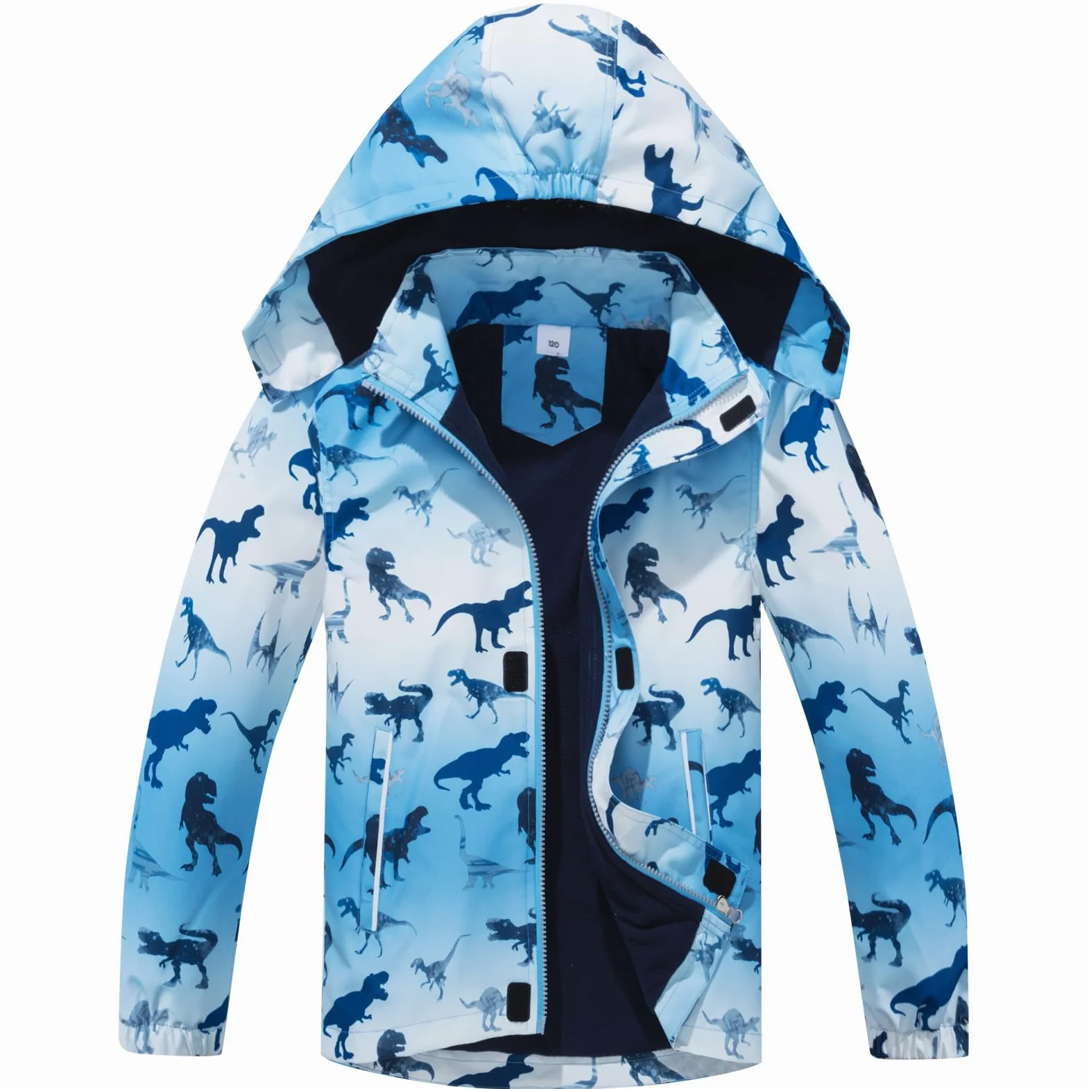 Fewlby Blouson Imperméable Enfants, Manteaux Imperméables à Capuche pour Garçon Veste de Pluie Coupe Vent Veste de Pluie Légère Printemps Automne 7-8 Ans