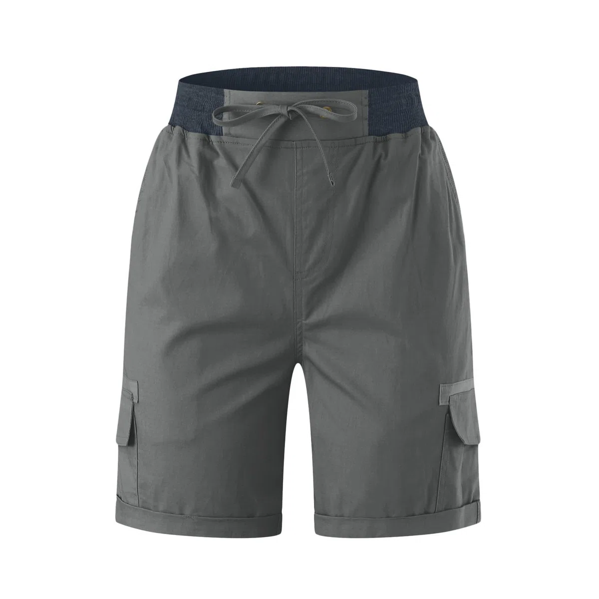 Short Cargo Ample Femme Taille Elastique, Shorts Et Bermudas Décontracté pour Femme Shorts Militaire avec Multi-Poches Pantalon De Loisirs De Travail Randonnée Golf Outdoor Couleur Unie