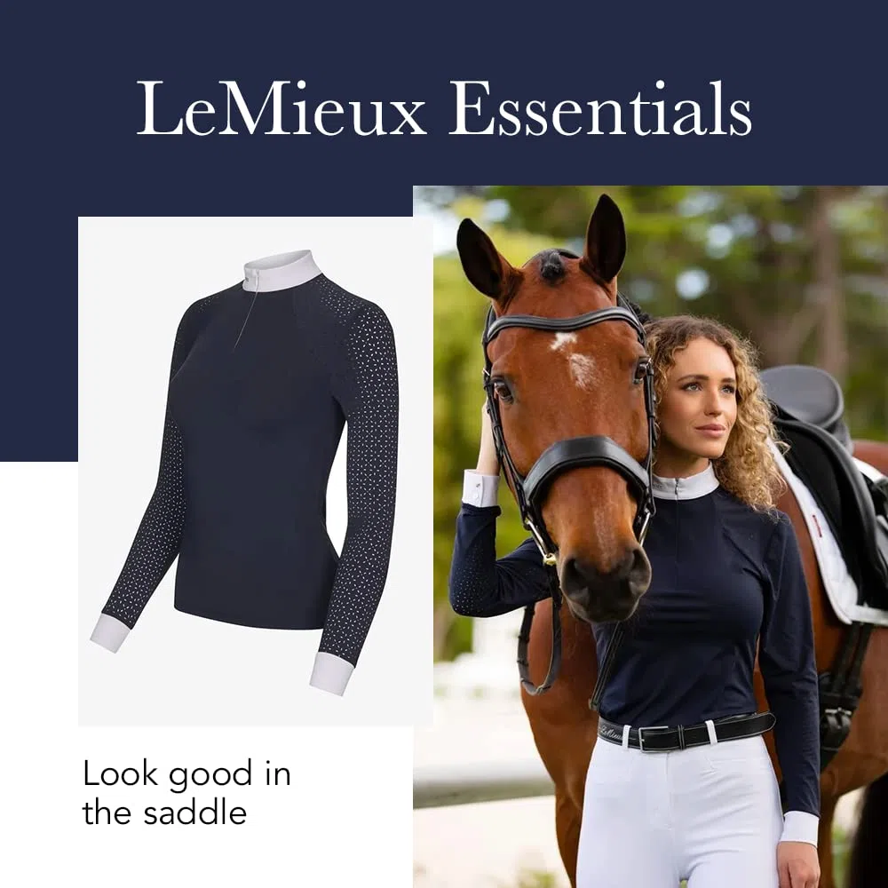 LeMieux Chemise d'équitation pour femme - Haut de compétition à manches longues - Chemises de sport et vêtements d'équitation