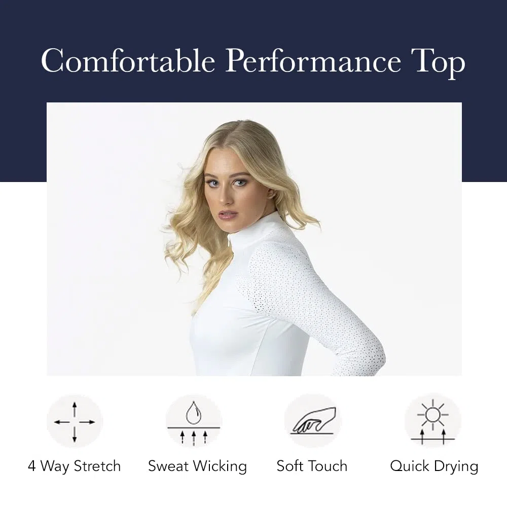 LeMieux Chemise d'équitation pour femme - Haut de compétition à manches longues - Chemises de sport et vêtements d'équitation