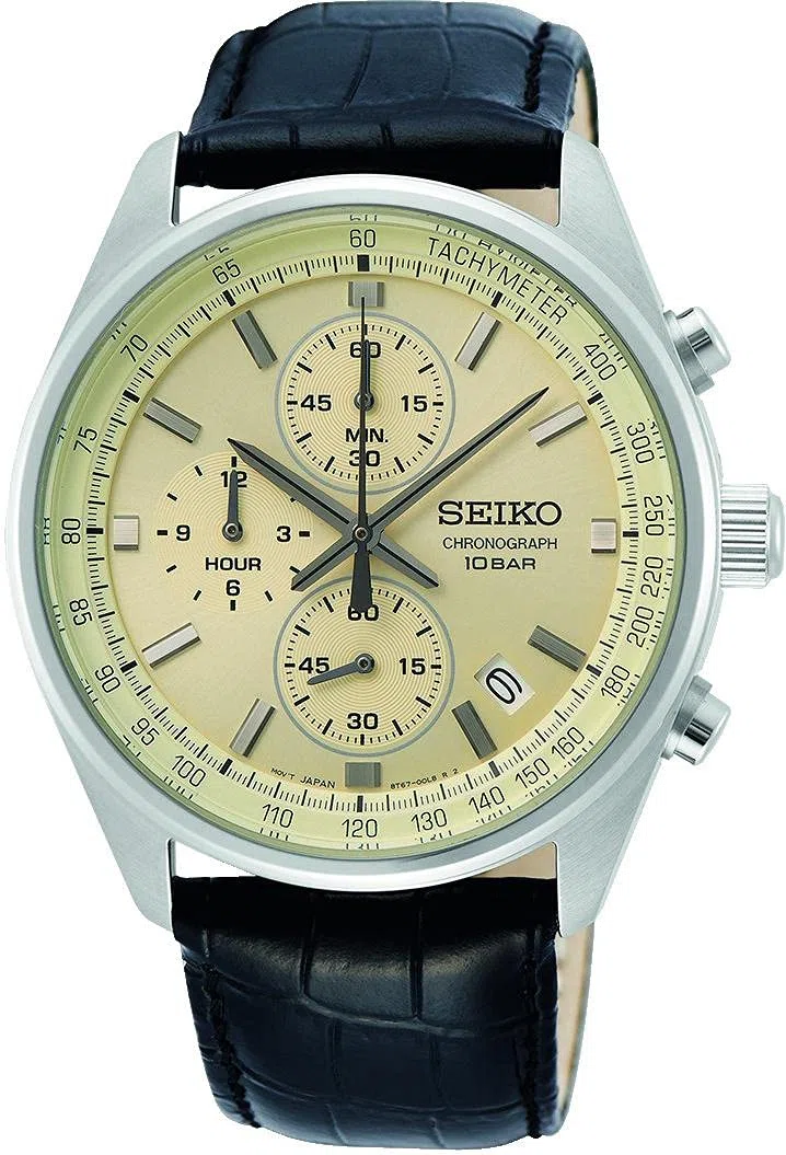 Seiko Homme Analogique Quartz Japonais Montre avec Bracelet en Acier Inoxydable SSB377P1