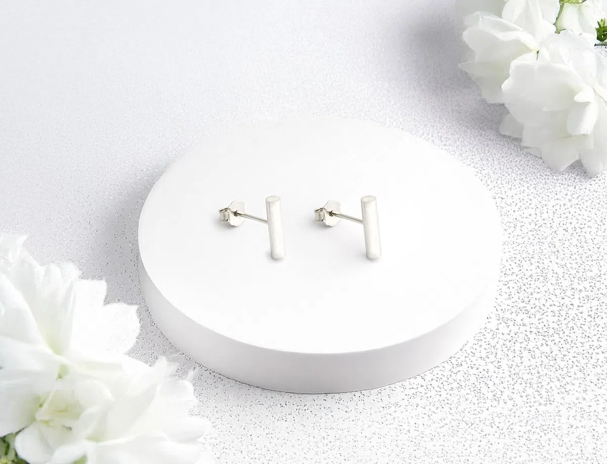 SOFIA MILANI - Boucles d'Oreilles pour Femme en Argent 925 - Boucles d'Oreilles avec Motif en Forme de Clous de Barre - 20576