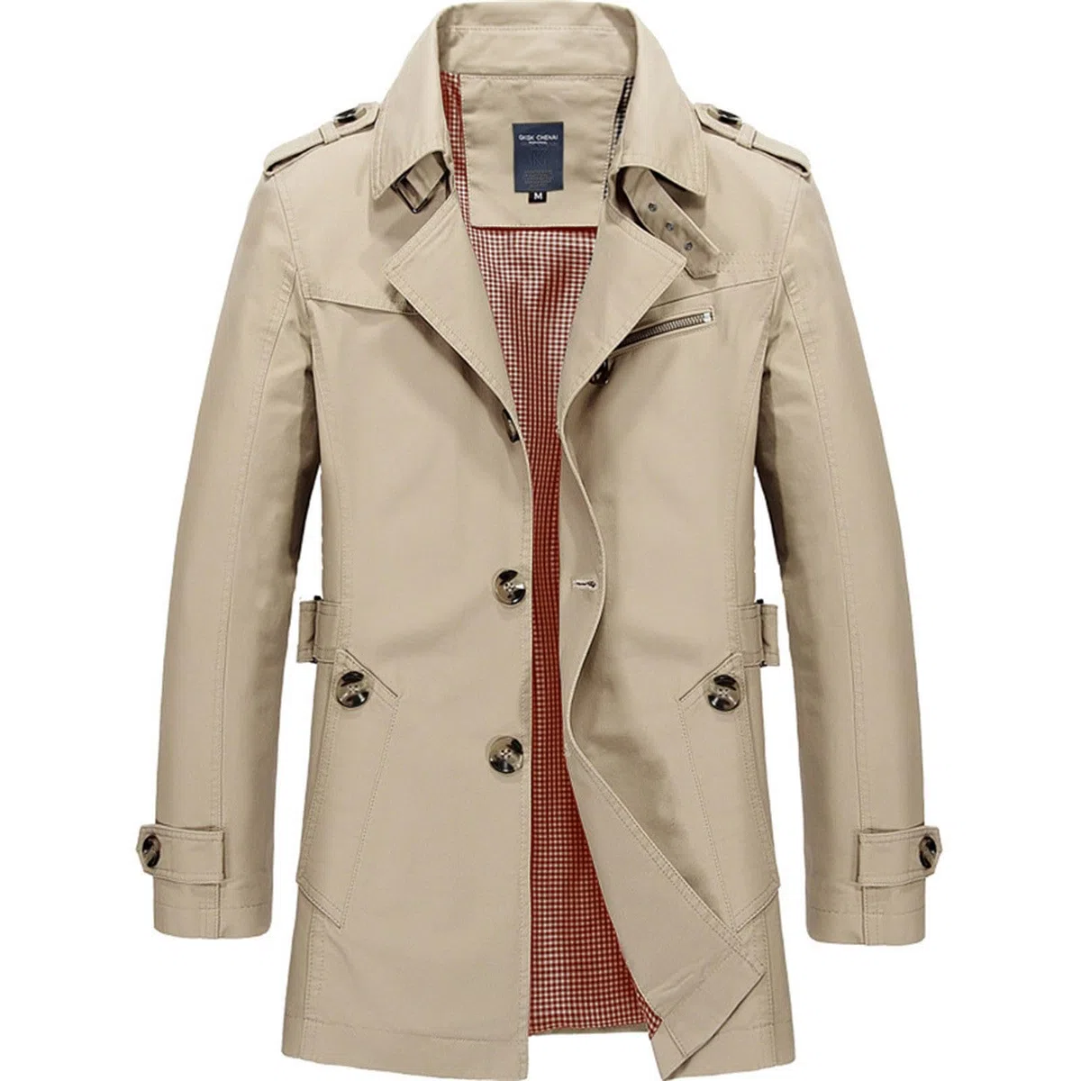 Vestes pour homme - Veste demi-saison - Veste bomber en coton - Veste d'hiver décontractée avec poches - Longue veste de loisirs - Couleur unie - Veste classique pour homme - Veste d'extérieur pour