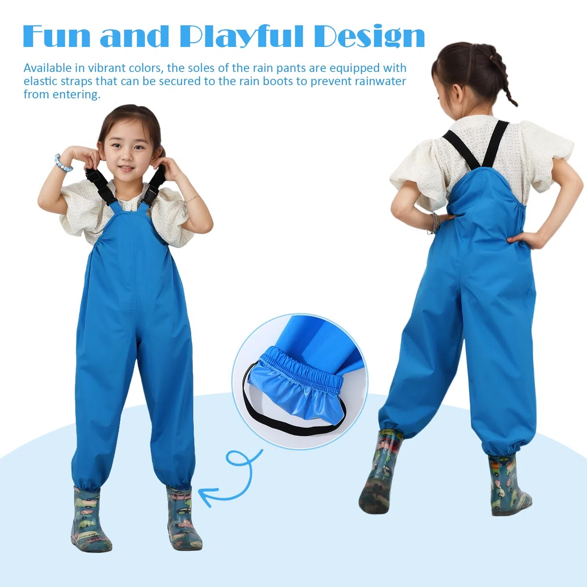 Unisexe Enfants Imperméables Veste Imperméable avec Jarretelles Pantalon De Pluie Léger À Capuche En Plein Air Pour Enfants Pour Garçon Et Fille
