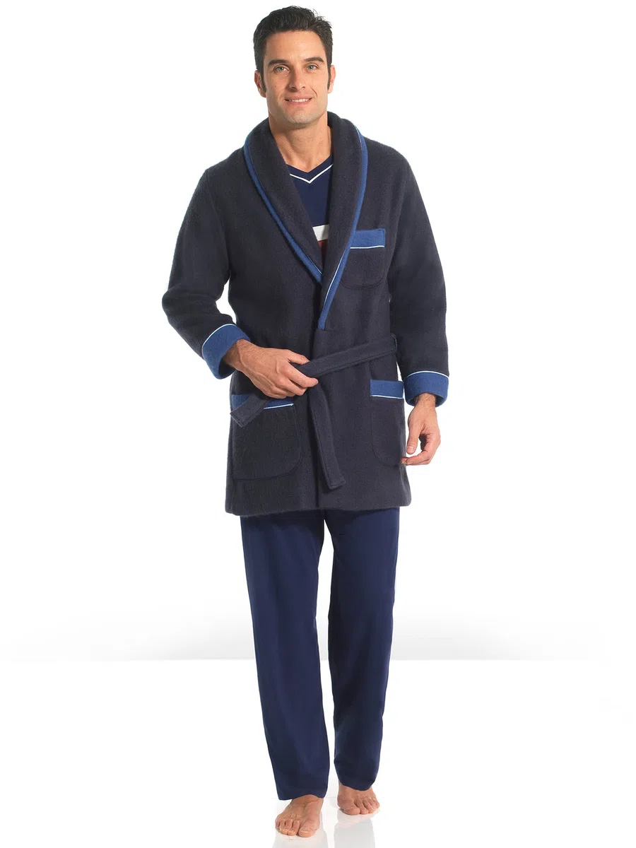 Veste d'intérieur, Maille courtelle® - Bicolore Bleu - 4XL