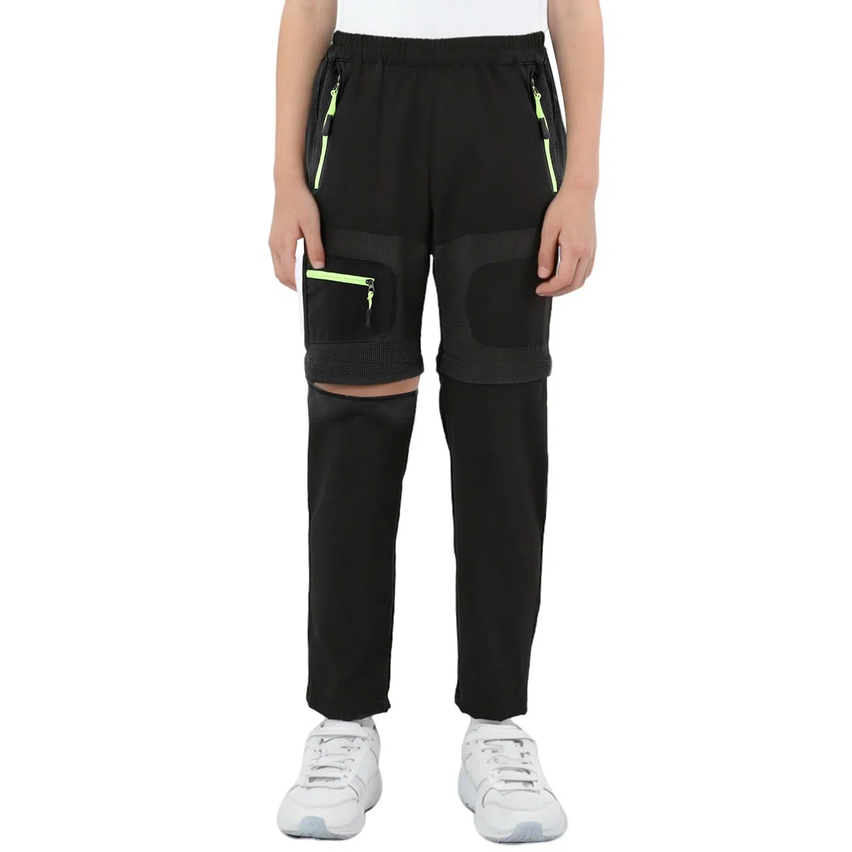 SUKUTU Pantalon 2 en 1 avec Fermeture éclair pour garçons et Filles Pantalon de randonnée pour l'été Pantalon Convertible Court, léger et à séchage Rapide Activités de Plein air