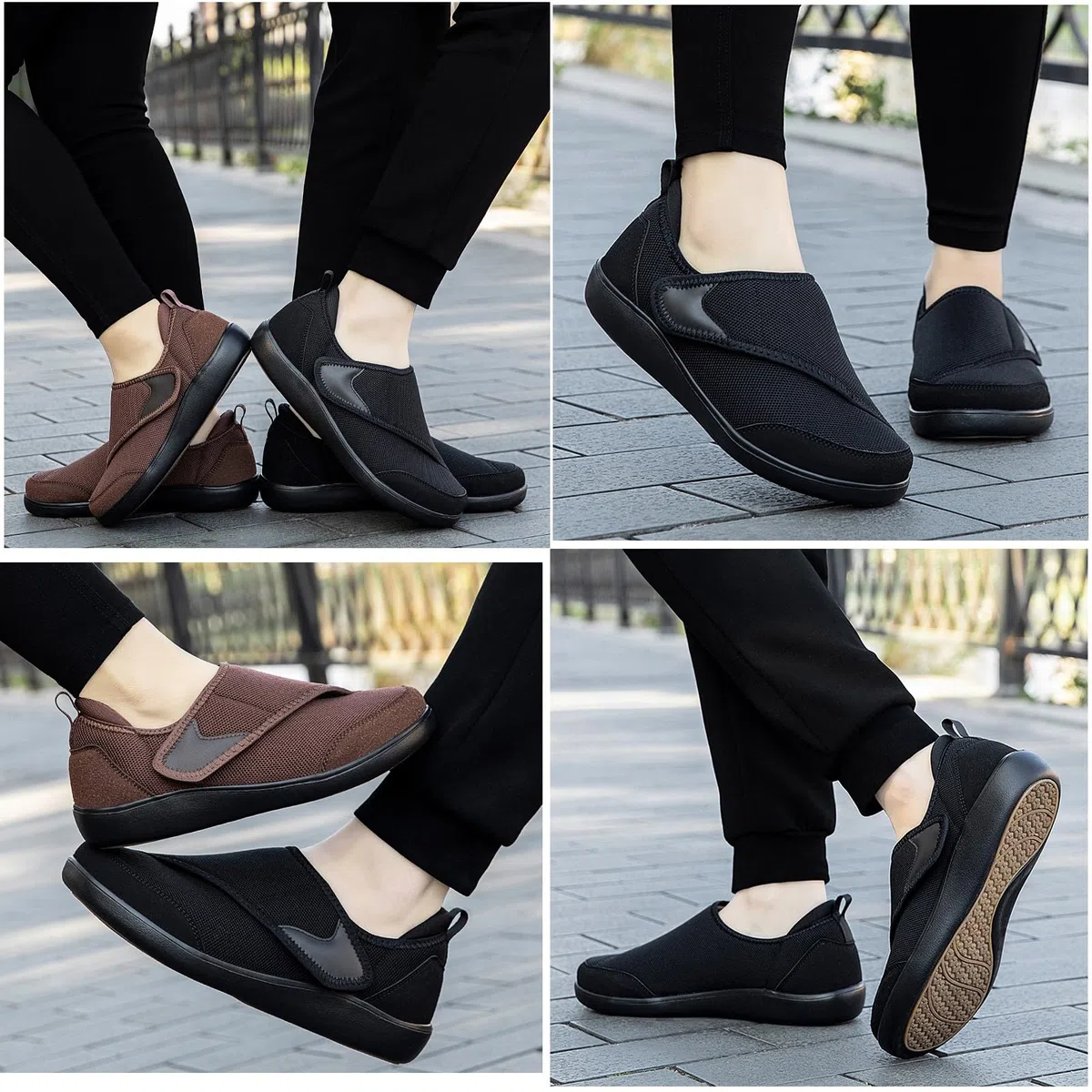 Gaatpot Chaussures Diabétiques Hommes Femmes Chaussons Extra-Larges De Marche Rééducation Ajustables Orthopédique Âgées De La Douleur Au Pied 36-44