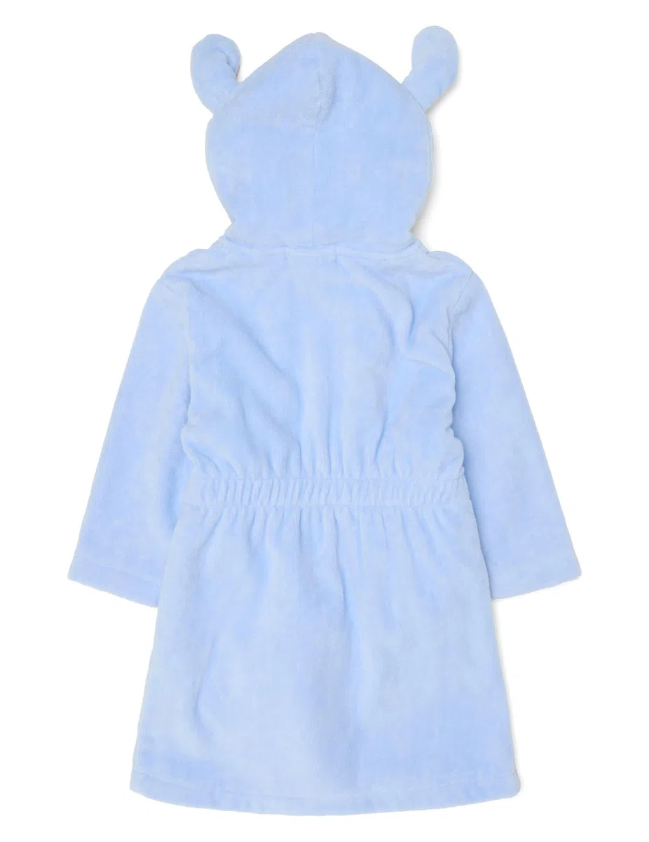 OVS KIDS Peignoir en pur coton bleu pour bébé fille avec design Stitch