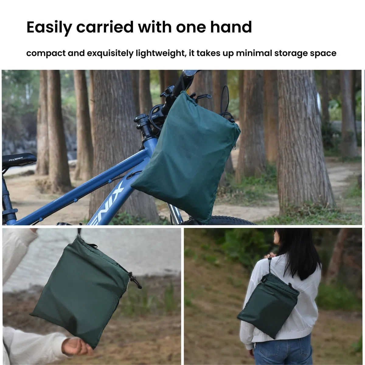 VersaPack Poncho de pluie multifonction 4 en 1, hamac, auvent, tapis de sol pour l'extérieur, le camping, la randonnée
