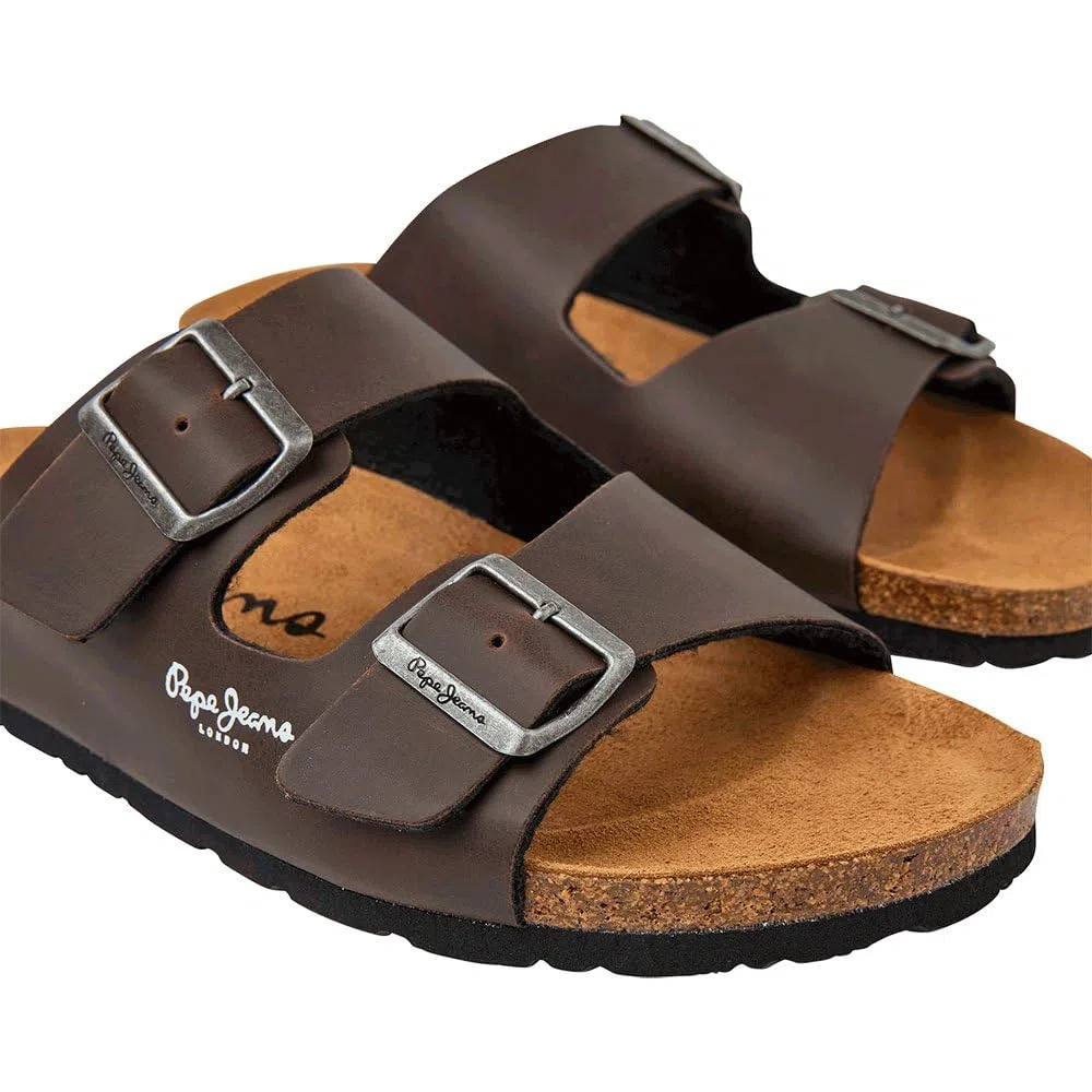 Pepe Jeans Sandales anatomiques Double Kansas Marron