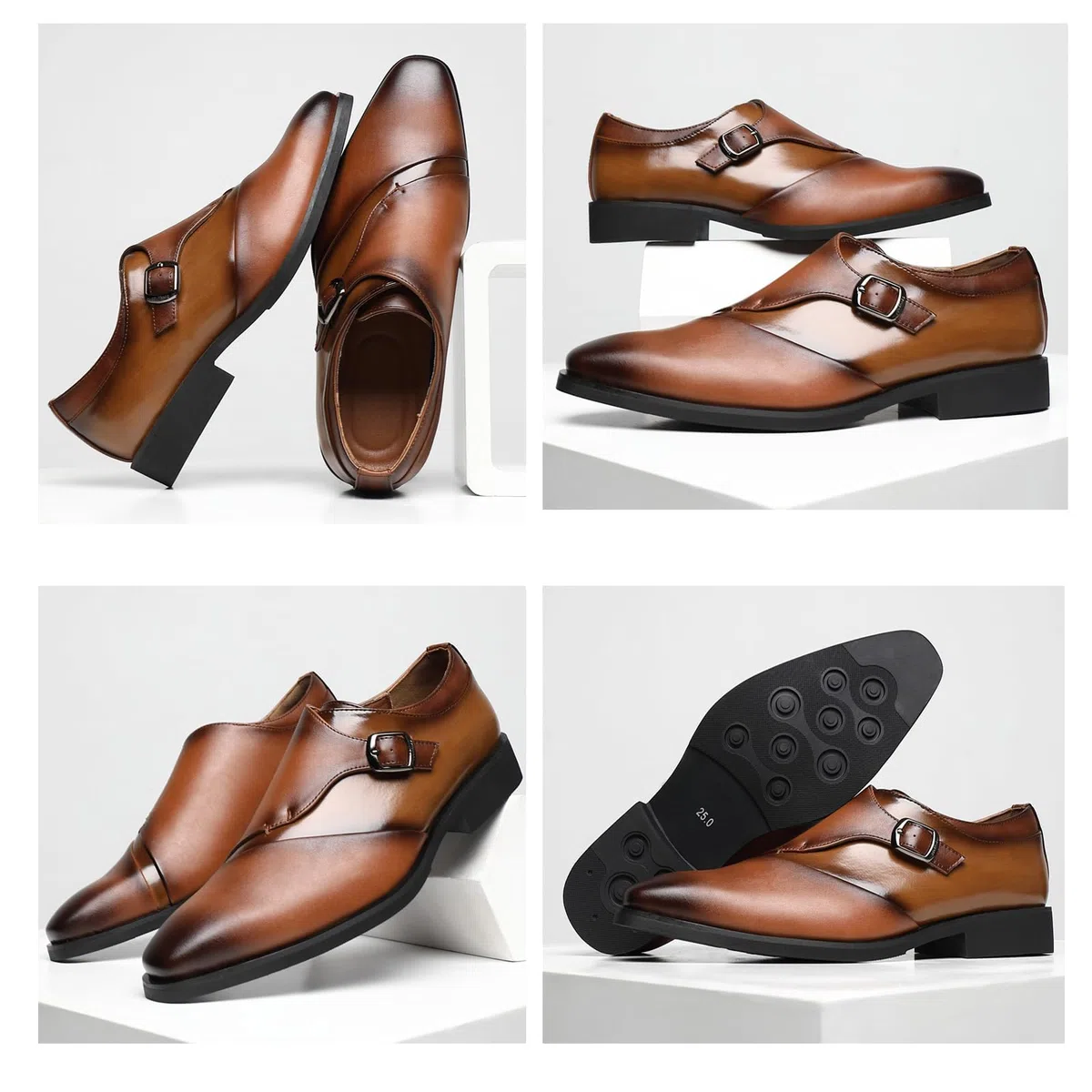 SANNAX Chaussures de Costume pour Hommes Business Lacets Chaussures Basses Oxford Classic Leather Shoes Chaussures de Mariage Formelles