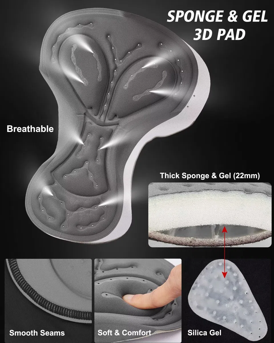 ROTTO Cuissard de Cyclisme pour Femme, rembourré d'éponge et de Gel, Respirant et Ultra-Extensible