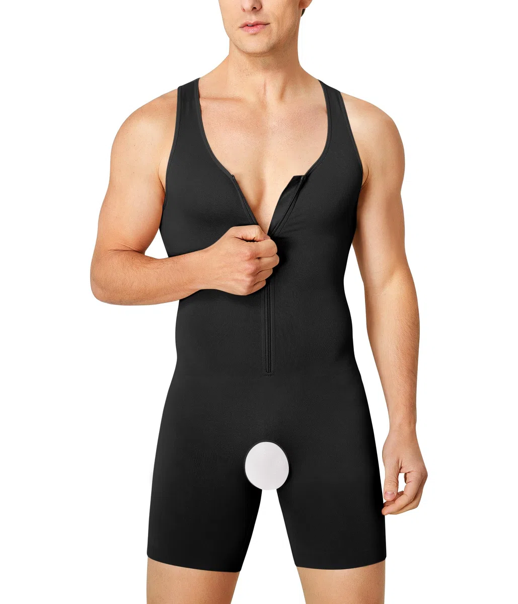 KUMAYES Débardeur Homme Sculptant Full Body Shaper sans Couture Gaine Ventre Plat Compression Shirt Minceur sous-vêtements