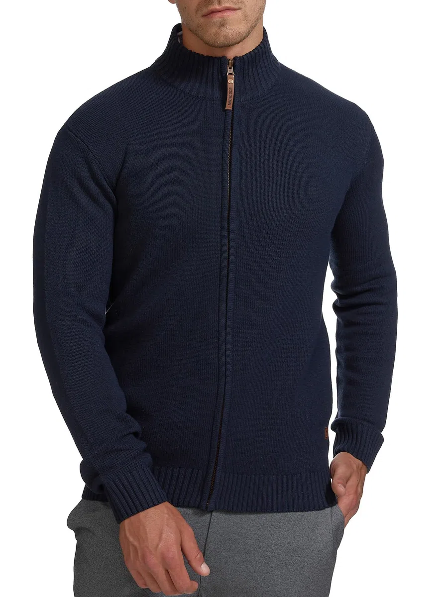 Indicode Hommes INLut Cardigan | Gilet à col Montant
